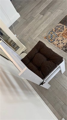 Кухонный стул Кантри New Victoria с подушкой рогожка шоколадная 5500-2 - фото 24129