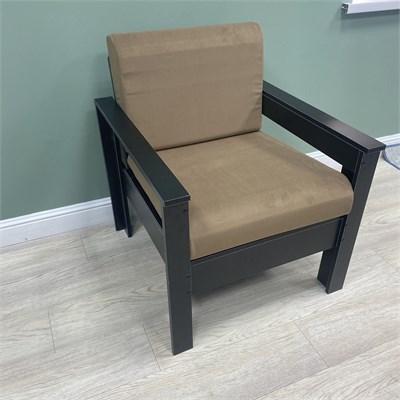 Кресло Каттегат New Victoria, каркас черный, велюр какао 30021-4 - фото 24490