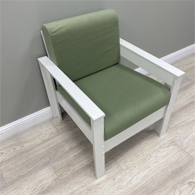 Кресло Каттегат New Victoria, каркас черный, велюр фисташковый 30021-8 - фото 24504