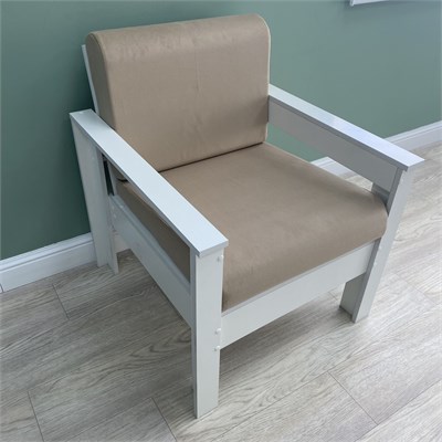 Кресло Каттегат New Victoria, каркас черный, велюр бежевый 30021-0 - фото 24576