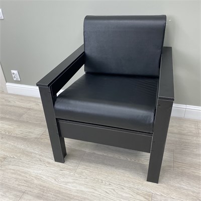 Кресло Каттегат New Victoria, каркас черный, кожа черная 30021-133 - фото 24628