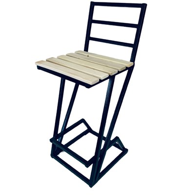 Барный стул Лофт Nova с деревянным сиденьем, (высота сиденья 67 см), каркас черный 2097-2 - фото 25721