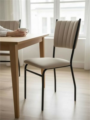 Стул кухонный "Камелот" с мягкой спинкой разборный New Victoria, велюр темно-бежевый 4335-5 - фото 25917