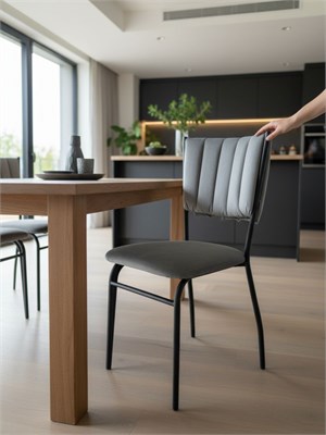 Стул кухонный усиленный "Камелот Гранд" с мягкой спинкой разборный New Victoria, велюр графит 4336-2 - фото 25947