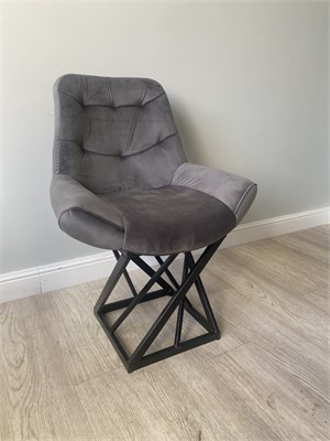 Кресло Лофт Корона Гранд, велюр графит (высота сиденья 48 см) 884522719 - фото 26473