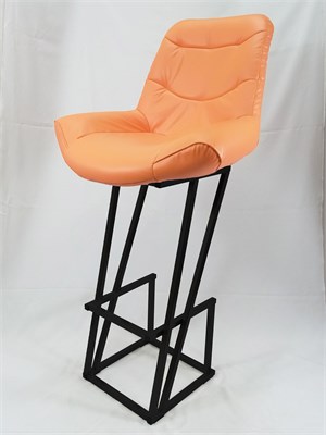 Кресло барное Nova Grand, кожа оранжевая, каркас черный 884528556 - фото 26556