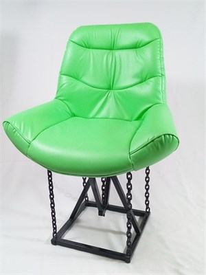 Кресло на цепях Лофт Grand, кожа зеленая, каркас черный 884522632 - фото 26745