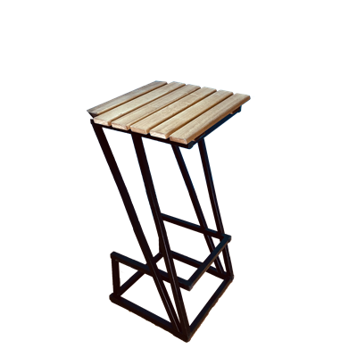 Барный табурет Лофт Nova с деревянным сиденьем (высота сиденья 85 см) - фото 6091