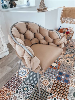 Плетеный стул "Мираж" каркас серый - фото 6530