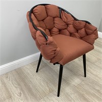 Мягкий стул "Мишлен LS" каркас черный, велюр кирпичный 2992-10