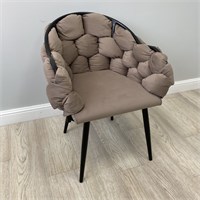 Мягкий стул "Мишлен LS" каркас черный, велюр темно-бежевый 2992-1