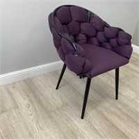 Мягкий стул "Мишлен LS" каркас черный, велюр фиолетовый 2992-3