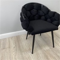 Мягкий стул "Мишлен LS" каркас черный, велюр черный 2992-6