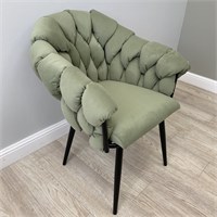 Кресло "Мишлен VS", каркас черный, велюр фисташковый 2895-9