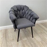 Кресло "Мишлен VS", каркас черный, велюр графит 2895-3