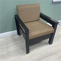 Кресло Каттегат New Victoria, каркас черный, велюр какао 30021-4