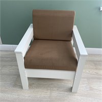 Кресло Каттегат New Victoria, каркас белый, велюр какао 30011-4