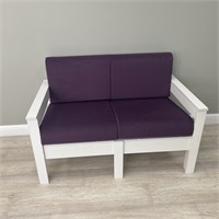 Диван Каттегат New Victoria двухместный, каркас белый, велюр фиолетовый 33012-7