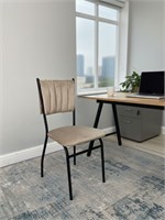 Стул офисный "Камелот Лайт" с мягкой спинкой разборный New Victoria, велюр бежевый 7700-2