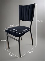 Стул офисный "Камелот Лайт" с мягкой спинкой разборный New Victoria, велюр черный 7700-3