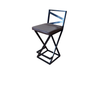 Полубарный стул Лофт с мягким сиденьем