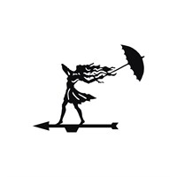 Флюгер №6 «Девушка с зонтиком»