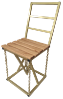Стул Лофт на цепях с деревянным сиденьем