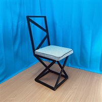 Уличный стул Лофт с деревянным сиденьем, каркас хром