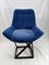 Стул Лофт Grand Антикоготь флок синий (морской), каркас черный 3000-13 - фото 14139