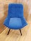 Стул Graff, каркас черный, флок синий (морской) 5113 -30 - фото 15721