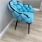 Стул обеденный "Мишлен LS" каркас черный, велюр бирюзовый 2992-7 - фото 20834