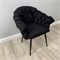 Кресло "Мишлен VS", каркас черный, велюр черный 2895-10 - фото 20881