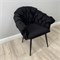 Кресло "Мишлен VS", каркас черный, велюр черный 2895-10 - фото 20882