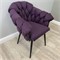 Кресло "Мишлен VS", каркас черный, велюр фиолетовый 2895-8 - фото 20964