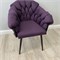 Кресло "Мишлен VS", каркас черный, велюр фиолетовый 2895-8 - фото 20966