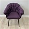 Кресло "Мишлен VS", каркас черный, велюр фиолетовый 2895-8 - фото 20968