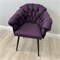 Кресло "Мишлен VS", каркас черный, велюр фиолетовый 2895-8 - фото 20969