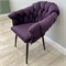 Кресло "Мишлен VS", каркас черный, велюр фиолетовый 2895-8 - фото 20970