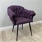 Кресло "Мишлен VS", каркас черный, велюр фиолетовый 2895-8 - фото 20971