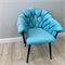 Кресло "Мишлен VS", каркас черный, велюр бирюзовый 2895-1 - фото 20985