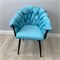 Кресло "Мишлен VS", каркас черный, велюр бирюзовый 2895-1 - фото 20987