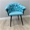 Кресло "Мишлен VS", каркас черный, велюр бирюзовый 2895-1 - фото 20990