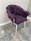 Кресло "Мишлен VS", каркас белый, велюр фиолетовый 2897-8 - фото 21033