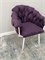 Кресло "Мишлен VS", каркас белый, велюр фиолетовый 2897-8 - фото 21034