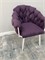 Кресло "Мишлен VS", каркас белый, велюр фиолетовый 2897-8 - фото 21035