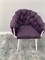 Кресло "Мишлен VS", каркас белый, велюр фиолетовый 2897-8 - фото 21037