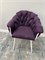 Кресло "Мишлен VS", каркас белый, велюр фиолетовый 2897-8 - фото 21039