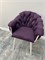 Кресло "Мишлен VS", каркас белый, велюр фиолетовый 2897-8 - фото 21040