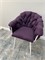 Кресло "Мишлен VS", каркас белый, велюр фиолетовый 2897-8 - фото 21041