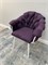 Кресло "Мишлен VS", каркас белый, велюр фиолетовый 2897-8 - фото 21043